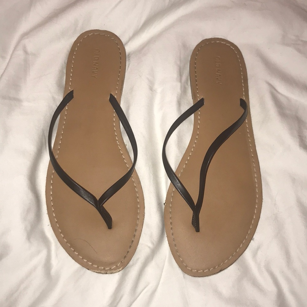 Black Faux-Leather Capri Sandals